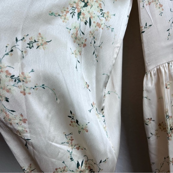 LoveShackFancy Garcia Scoop Neck Button Mini Dress Floral - Picture 14 of 16